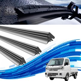 Daihatsu S500P S510P WeCar Hijet Truck, Includes Jumbo Wiper Replacement Rubber, Compatible Size, Genuine Replacement Set, Natural Rubber, Driver Seat, Passenger Seat, Set of 2