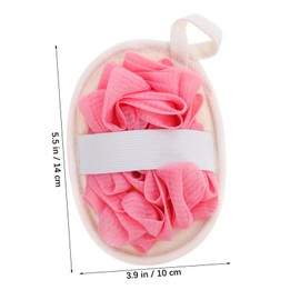 Mikinona 2pcs Dual Sided Loofah Bath for Washing Gentle Exfoliating Body Scrubber with Soft Loofah and Lather Puff Handheld Shower Sponge for Men and Women Skin Cleansing and Dead Skin