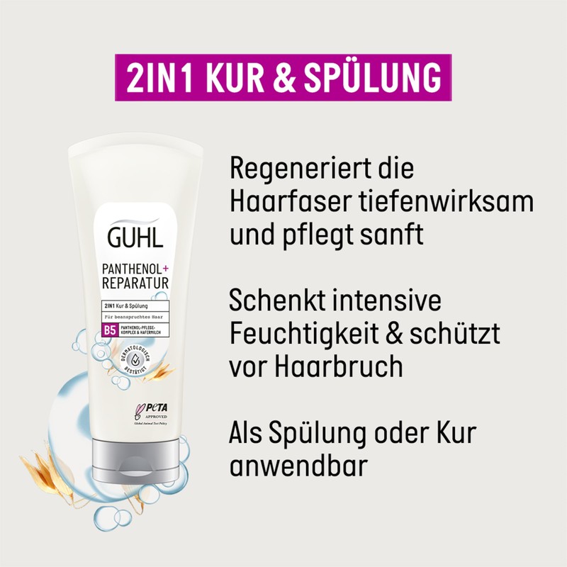Guhl Panthenol + Repair 2-in-1 Treatment & Conditioner, Contents: 200
