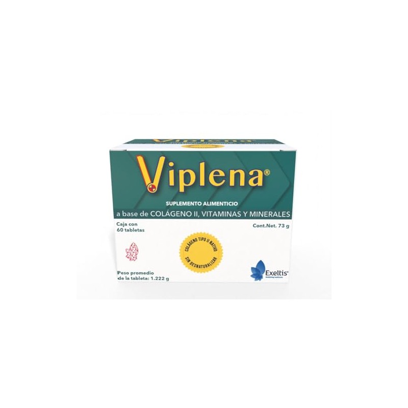 Suplemento Alimenticio con Colageno II, Vitaminas y Minerales, 60 Tabletas