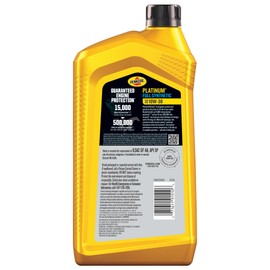Pennzoil Platinum Full Synthetic 10W-30 Motor Oil (1-Quart, Case of 6)