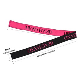 YTBYT 3 Pcs Elastic Bands for Wigs Lace Melting Bands Wig Grip Headband Lace Front Wig Headband for Women (3.0cm Pink Letter Print)