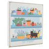 GARDEN SHED SHELVES NAUGHTY CAT GARDNERS GIFT IDEA WOODEN BLOCK