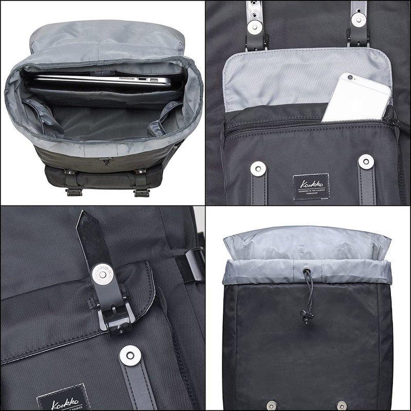KAUKKO Backpack, (Black (E5-3), 45 x 27 x 17cm (HxBxT)
