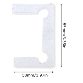 CChiai 10PCS Clear Mesh Bathroom Clip Rubber Gasket Shower Door Non Slip Hinge Rubber Seal Replacement 3.35x1.97x0.06in for Glass Hinge Decorative Projects