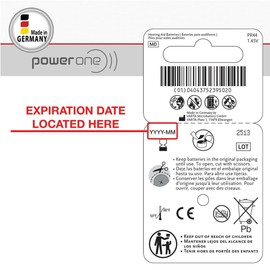 PowerONe 60 Cochlear Implant Plus Batteries By Power One Size 675 Expiry in June 2028