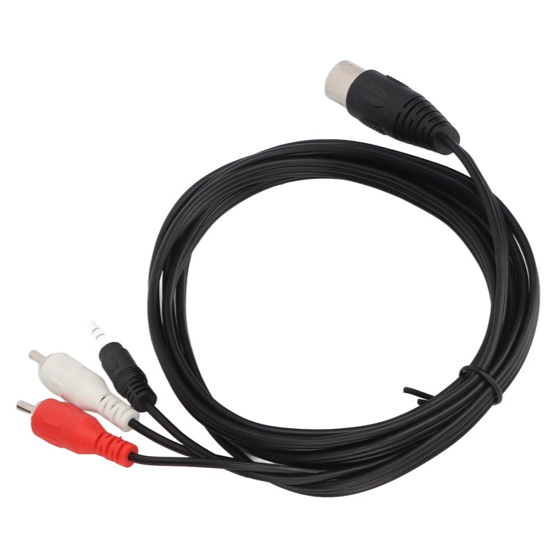 DIN 8 Pin to 3.5mm 2 RCA Cable Male to