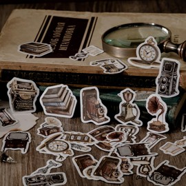 Ta Merry Scrapbook Accessories Scrapbooking Supplies,46Pcs Laptop Vintage Mini Stickers Aesthetic for Adults，Journaling Supplies Aesthetic Stickers for Scrapbooking,Card Making,Journal(Rococo Scenery