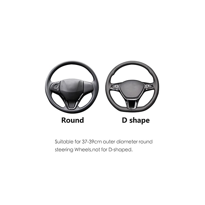 ALEMODR Custom Car Steering Wheel Cover for Toyota,Orange Premium Leather