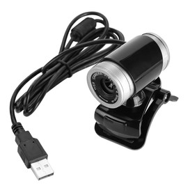 Web Camera, USB Webcam Clip-on 360 Degree 12 Megapixel HD Webcam Webcam Webcam with Microphone for Laptop and Desktop (Black + Silver)