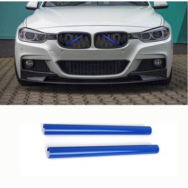 Front Kidney Grill Grilles Insert Trims Stripe for F30 F31 F32 F33 F34 F35 F36 F20 F21 F22 F23 (Blue)