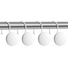 Decorative Shower Curtain Hooks, Simple Modern Style Round Flat-Back Button