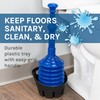 JS Jackson Supplies Blue Bellows Accordion Toilet Plunger with Black