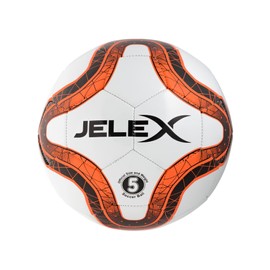 JELEX Topscorer Training Football 380 g, Machine Stitched, High Durability, Optimal Ball Control, Children, Men, Women, Leisure, Sports Club and School Sports, Ball Blue Orange Yellow (Orange)
