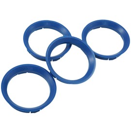 4x Centring Rings 63.3 to 57.1/63.3 mm - 57.1 mm Blue