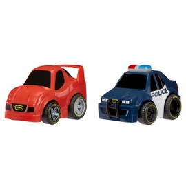 Little Tikes My First Cars Crazy Fast Cars - HIGH-SPEED PURSUIT 2-PACK - Police Themed Pullback Toy Vehicles - Travels Up to 50ft / 15m - Realistic Design - Encourages Imagination - For Kids Ages 2+