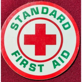 American Red Cross Standard First Aid Sticker 2.5"