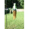 Salty Pelican Swamp Frog Bamboo Windchime, Moveable Arms Legs, 37