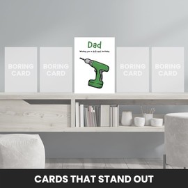 Funny Dad Birthday Card for Him - Have a Drill-iant Day! Humorous & Heartfelt DIY Lover Card
