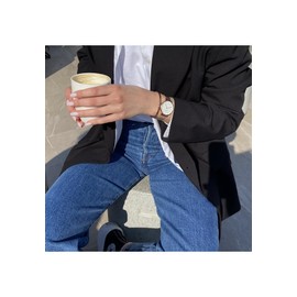 Daniel Wellington Petite Melrose Watch, Rose Gold Mesh Bracelet (Rose Gold/Eggshell, 36mm)