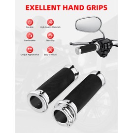 1" CNC Cut Hand Grip Handlebar for Harley Honda Yamaha Suzuki Kawasaki Harley cruiser