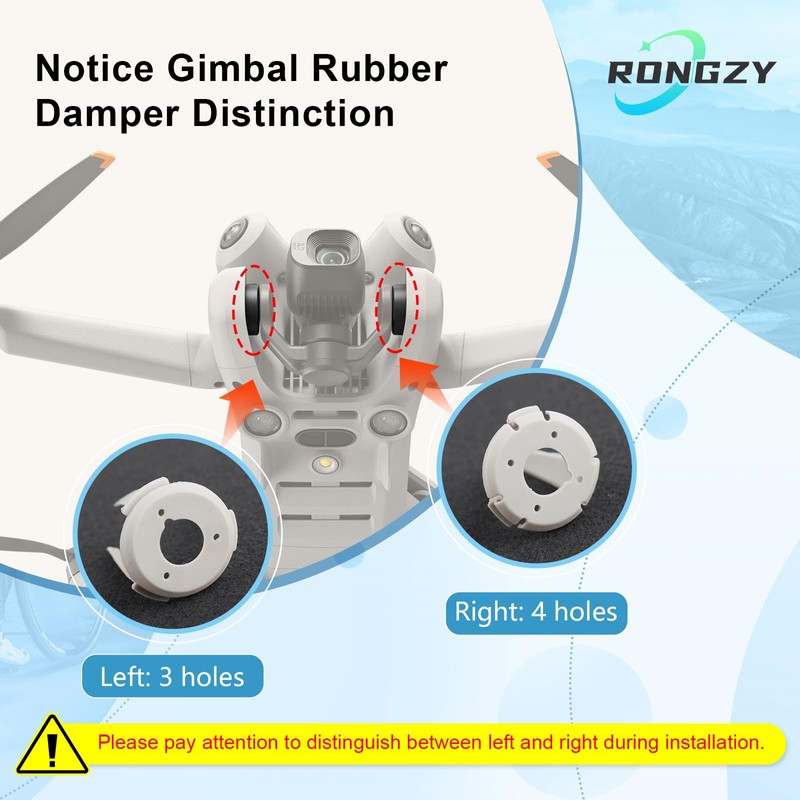 for DJI Mini 4 Pro Gimbal Shock Absorption Rubber Replacement