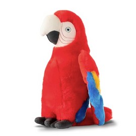 The Petting Zoo Scarlet Macaw Stuffed Animal Plushie, Gifts for Kids, Earth Keeperz Rainforest Animals, Zoologee Scarlet Macaw Plush Toy, 12 inches