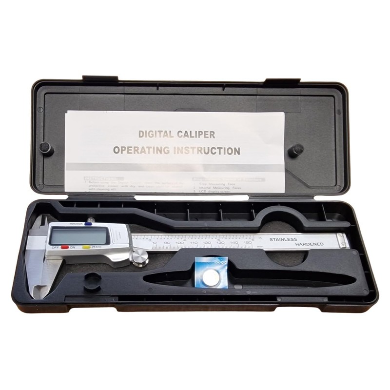 PTI 150mm 6" LCD Digital Vernier Calliper Electronic Gauge Micrometre,