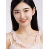 Suplight Women's Open Heart Necklace, 925 Silver, Cute, Simple, Sterling