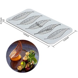 Hollow Candy Mold, Chocolate Candy 3D Hollow Silicone Mold (Feather Grey)