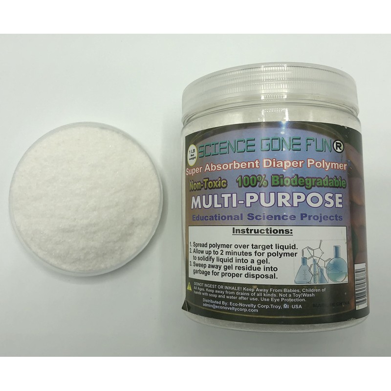 Super Absorbent Polymer Sodium Polyacrylate 1 Pound with Scoop, for