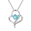 jiamiaoi 18K White Gold Plated Heart Chain Silver Women's Heart