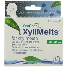 XyliMelts for Dry Mouth, Mint-Free, 80-Count Box (2 Pack)