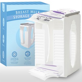 Breastmilk Storage Container, Freeze Organizer for Breast Milk Storage Bags, Container Storing First-in First-Out System with Tray for Freezing Breastmilk to Feed Baby, Breastfeeding Essentials