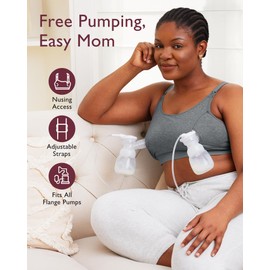 Momcozy Hands Free Pumping Bra, Supportive All Day Wear for Spectra, Medela, Bellababy Breast Pumps