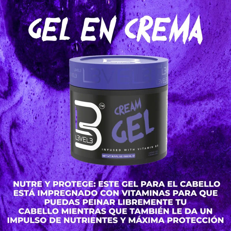 Crema En Gel Para Peinar Level 3 Fijación Y Volumen
