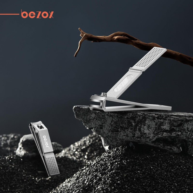 BEZOX 2 Piece Nail Clippers Set, Ultra Wide Jaw Opening