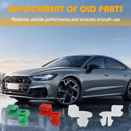 24PCS Car Door Lock Rod Clips – Left Right Driver Lock Rod Clips, Plastic Tailgate Handle Rod Clip, Universal Car Retainer Clips and Moulding Fasteners for 2-3.5mm Hole