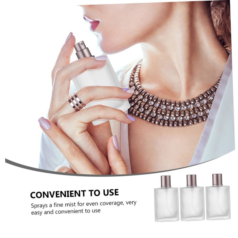 PACKOVE 3Pcs Portable Perfume Spray Bottles Frosted Refillable Containers for