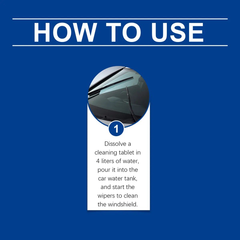 Tableta Efervescente Limpiaparabrisas Windshield Water Pro