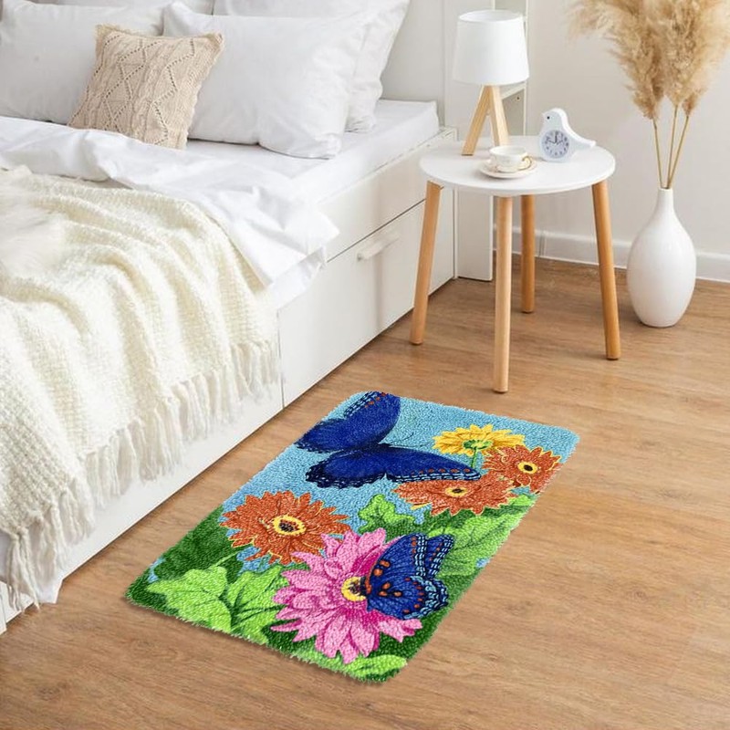 Yjunue Yjunue Butterfly Floral Latch Hook Kits for Adults, DIY
