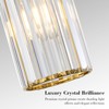 HONIEGG 5.1" Mini Modern Gold Crystal Kitchen Island Pendant Lights
