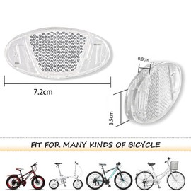 DHWEKU Pack of 8 Bicycle Spoke Reflectors, Cat Eye Reflectors, Bike Bicycle Warning Light, Spoke Reflectors for High Safety