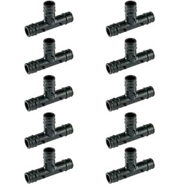 TMKOOL 10 Pack Poly Cold Expansion PEX A Fitting 3/4 inch TEE Elbow for Pex A Pipe in Plumbing Corrosion Resistant ASTM F1960 (10pcs 3/4" Tee)