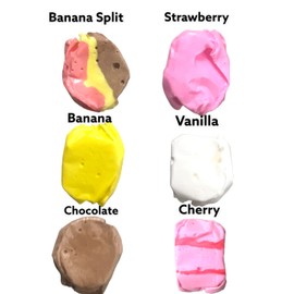 Salt Water Taffy Assortment | 144 Piece Gourmet Taffy Candy in 6 Flavors | Banana Split Flavors Mix Theme (2.5 Lb.)