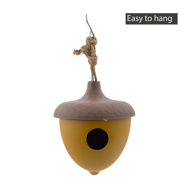 Point-Virgule Nesting Box for Birds, Bird House for Hanging, Acorns,