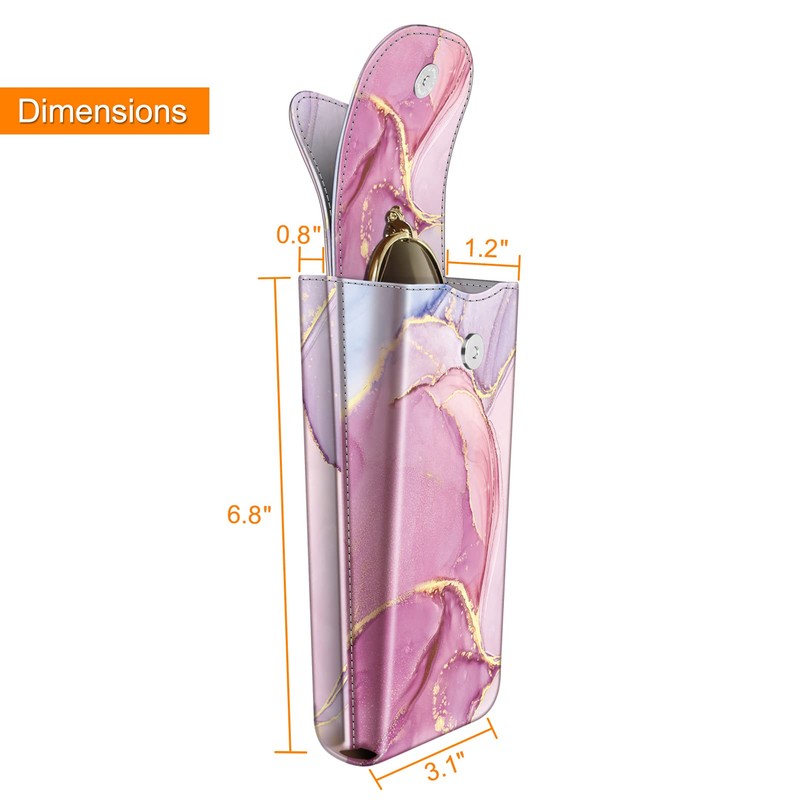 Fintie Double Glasses Case with Carabiner Hook, Portable Vegan Leather