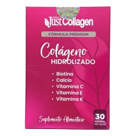 Justcollagen Fórmula Premium Colágeno Hidrolizado 30caps Sabor Sin Sabor