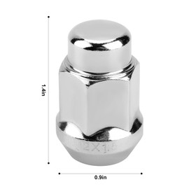 MEILUNBS 20PCS M14x1.5 Chrome Closed End Bulge Acorn Lug Nuts, 1 Anti-Theft Lug Nut for Expedition, Ranger, Ram 1500, Tundra, Sequoia Aftermarket Wheels, 3/4" (19mm) Hex