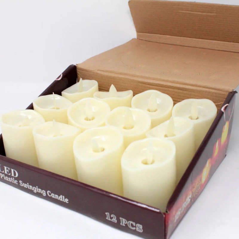 Elegani Small Flameless LED Tealight Candles 12 Pack – 2.75"